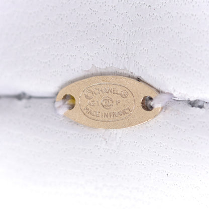 Chanel Lambskin Chain CC Hair Scrunchie White Gold 4 of 5