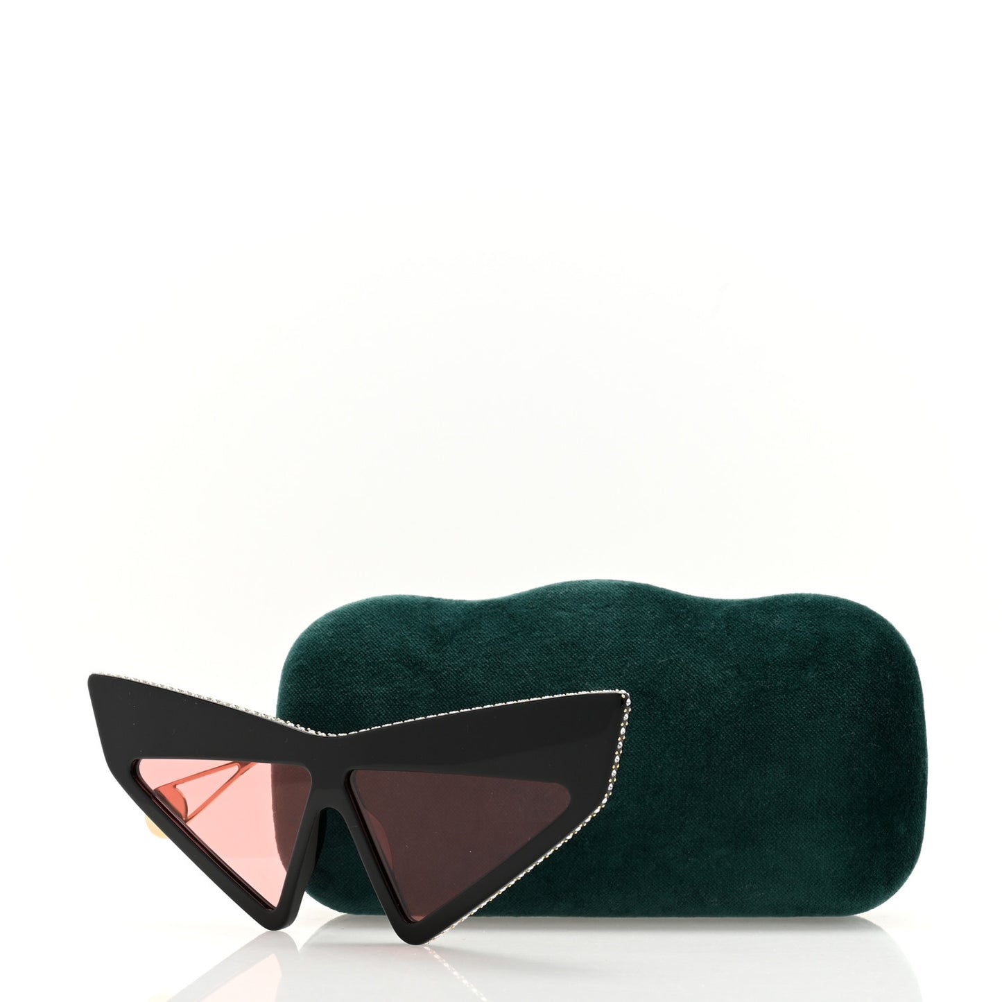 Acetate Crystal Geometric Sunglasses GG0430S Black