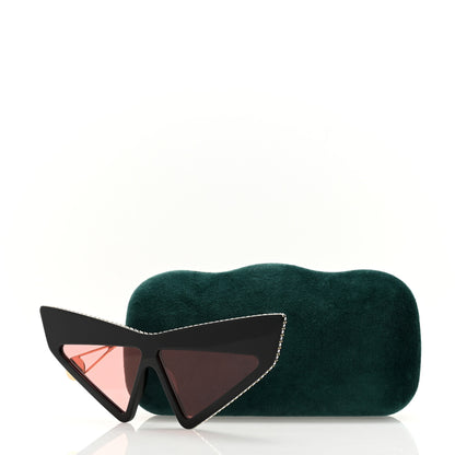 Gucci Acetate Crystal Geometric Sunglasses GG0430S Black 8 of 8