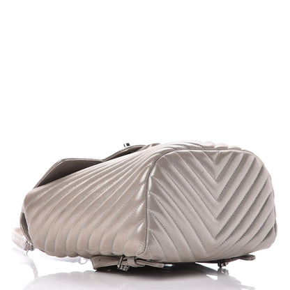 Chanel Metallic Calfskin Chevron Quilted Small Urban Spirit Backpack Silver 5 of 15