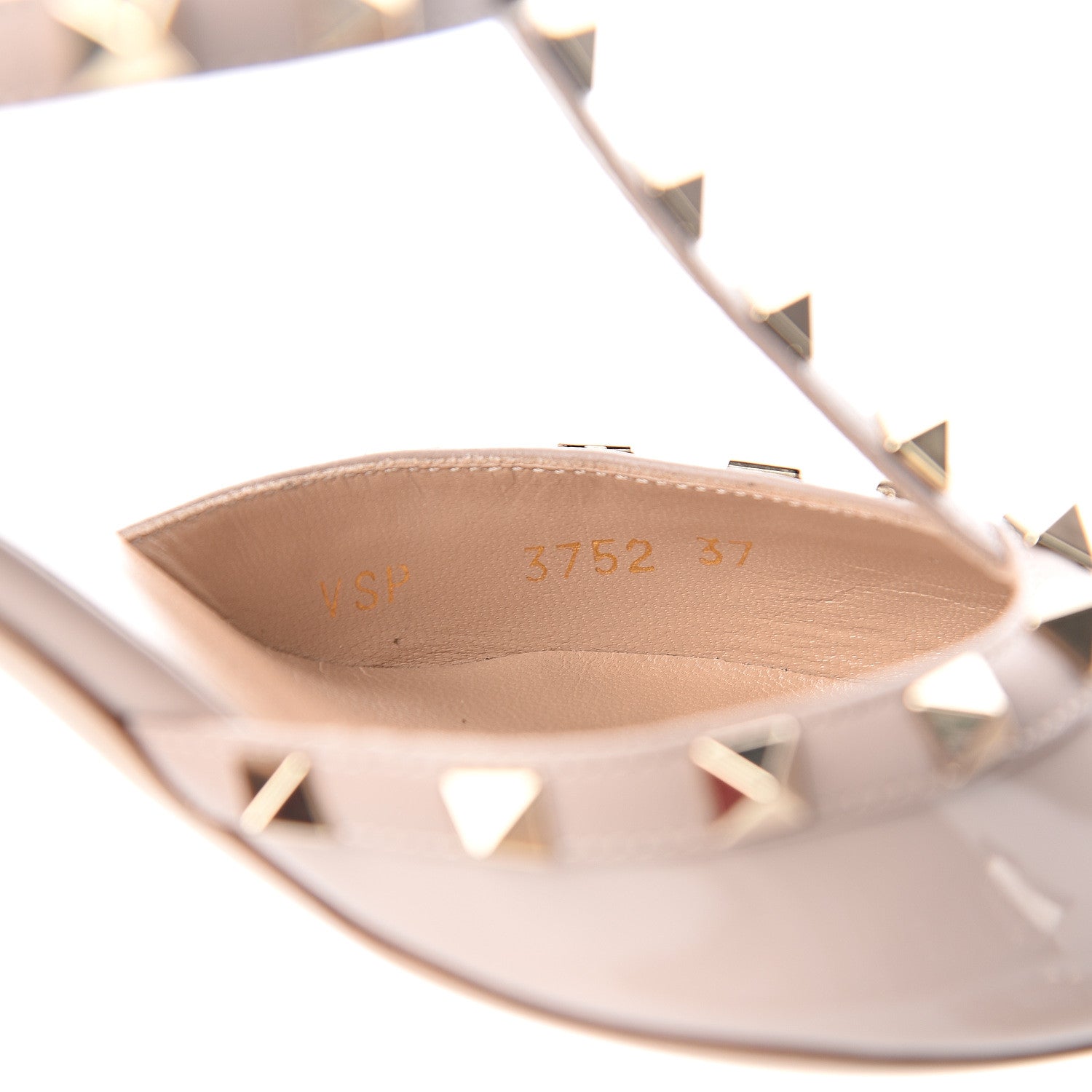 Valentino Garavani Patent Rockstud Ankle Strap 65mm Pumps 37 Poudre 8 of 9