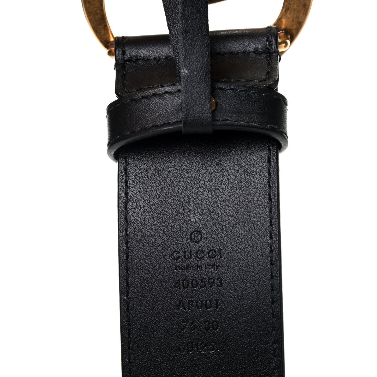 Calfskin Double G 40mm Belt 75 30 Black