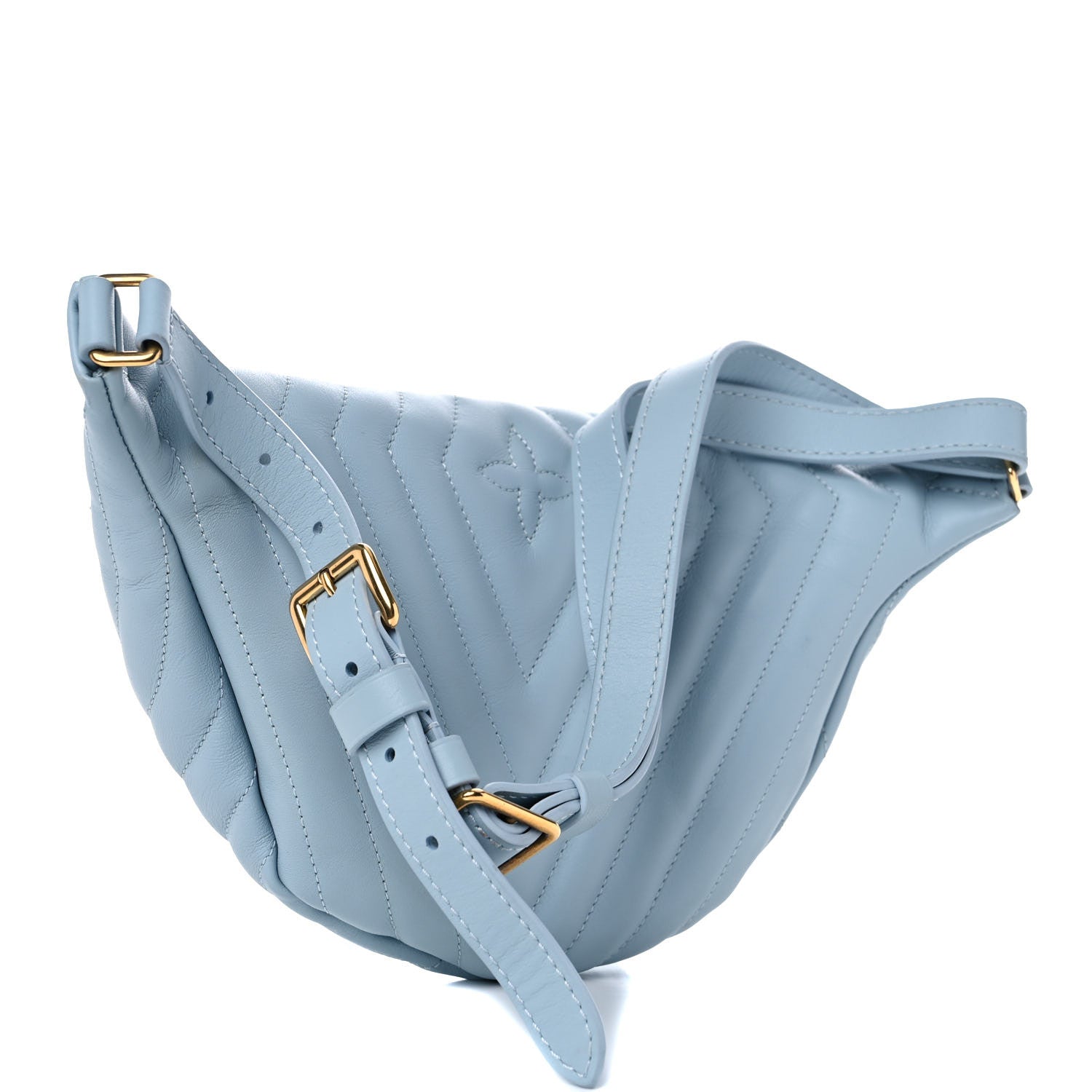 Louis Vuitton Calfskin New Wave Bumbag Porcelain Blue 3 of 9