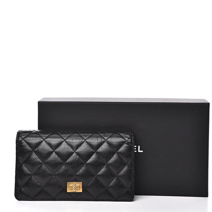 Chanel Aged Calfskin Quilted Reissue Yen Wallet Black 13 of 13