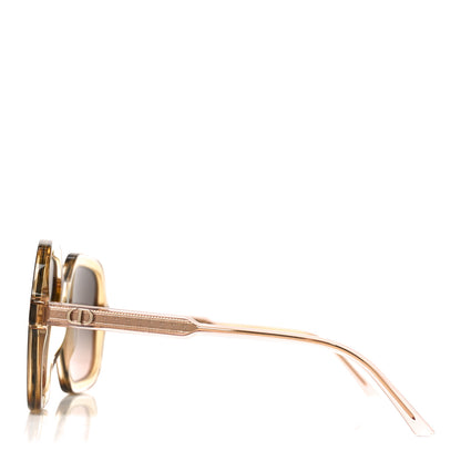Christian Dior Acetate Cannage DiorHighlight S1I Square Sunglasses Yellow Shiny Purple 3 of 7