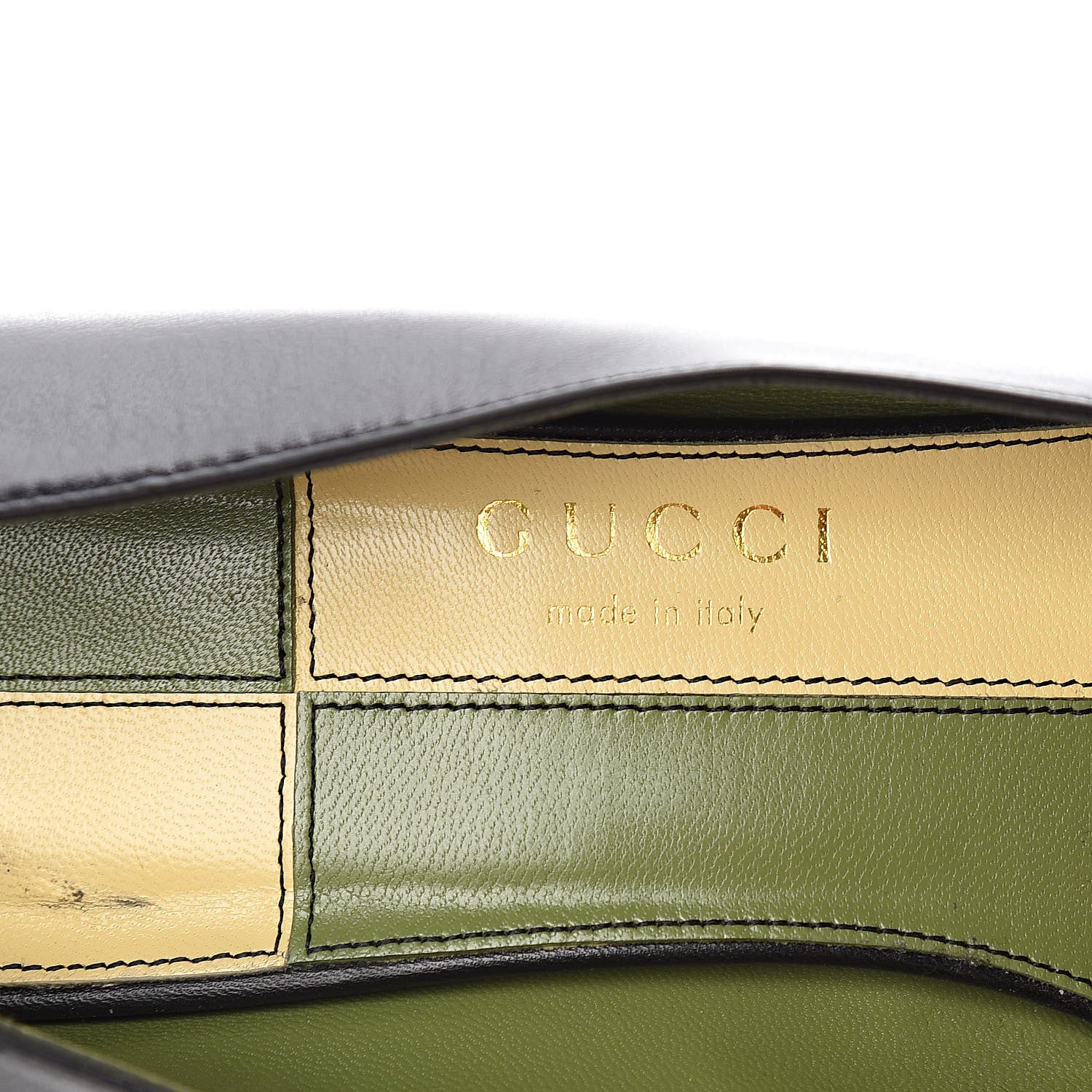 Gucci Malaga Kid Half Moon GG Square Toe Pumps 39 Black 9 of 10