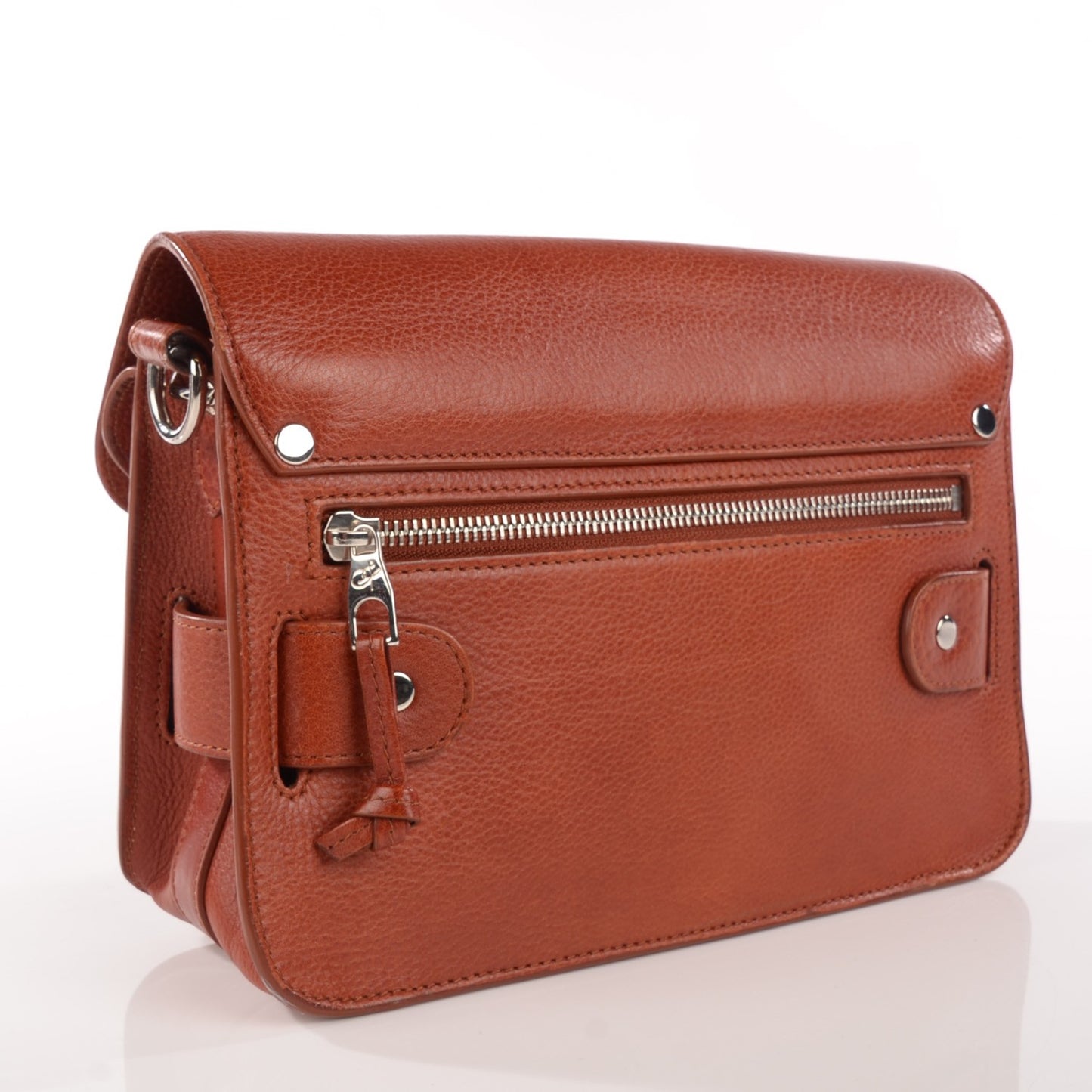 Calfskin Mini PS11 Classic Shoulder Bag Saddle