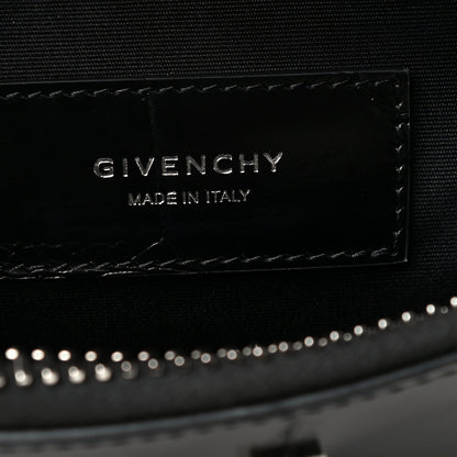Givenchy Calfskin Crocodile Embossed Antigona U Crossbody Bag Black 7 of 12