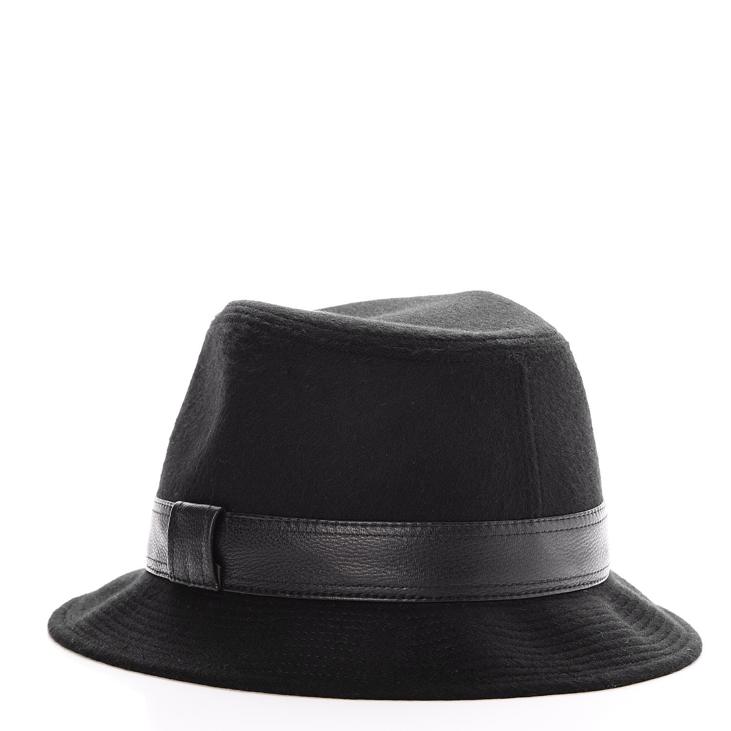 Hermes Cashmere Deerskin Hat 58 Black 3 of 7
