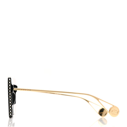 Gucci Acetate Crystal Mask-Frame Sunglasses GG0431S Black 3 of 7