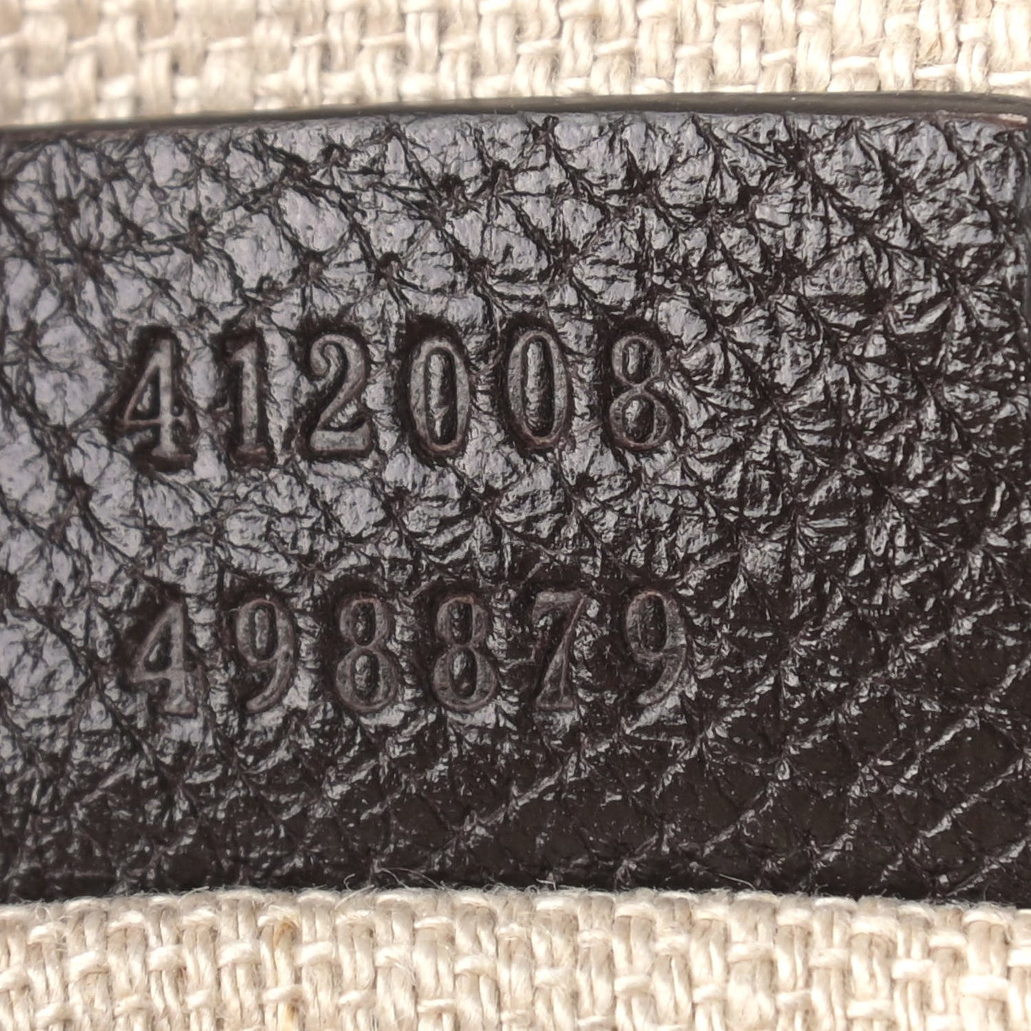 Textured Calfskin Web Small Webby Bee Shoulder Bag Brown Coffee