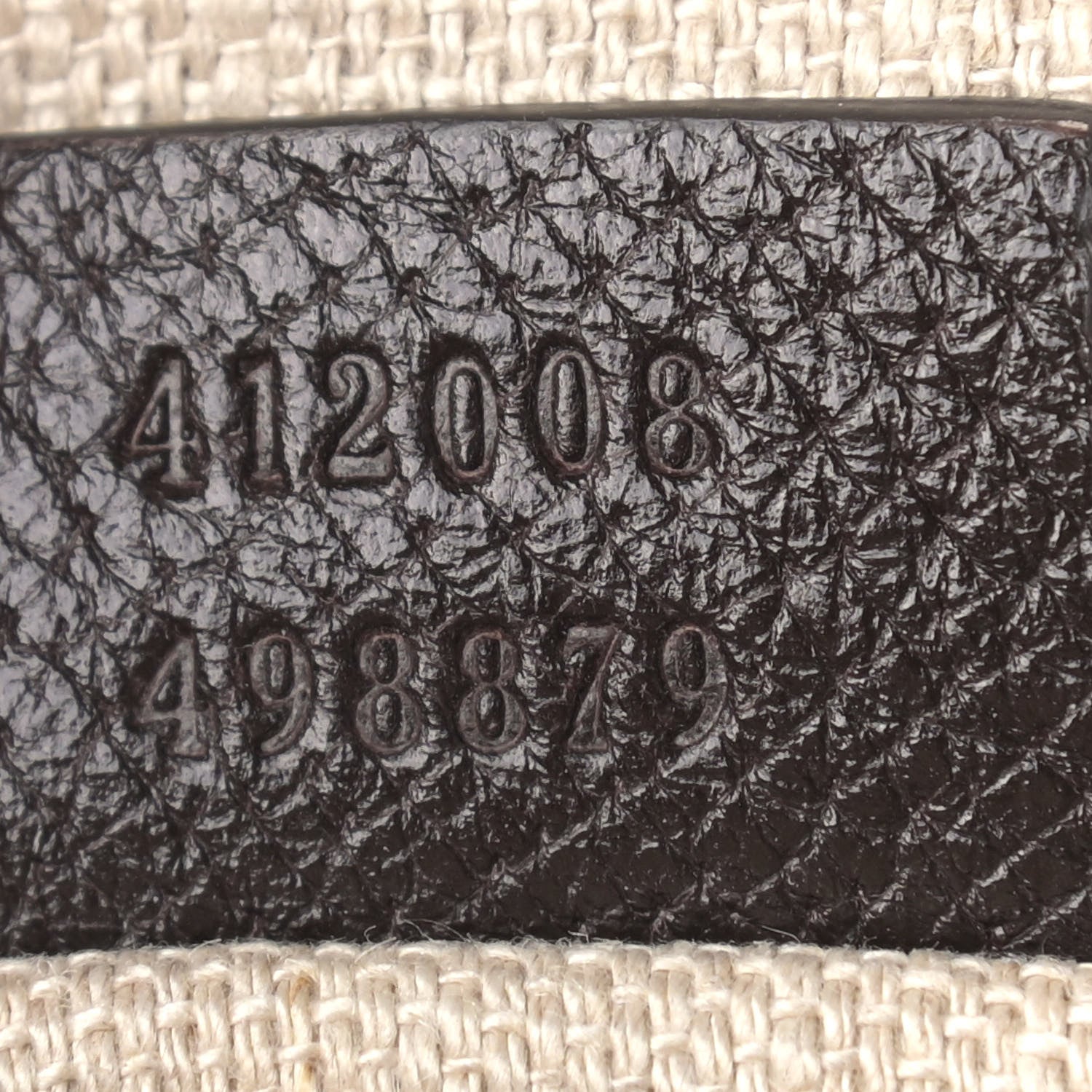 Gucci Textured Calfskin Web Small Webby Bee Shoulder Bag Brown Coffee 7 of 10