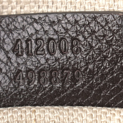Gucci Textured Calfskin Web Small Webby Bee Shoulder Bag Brown Coffee 7 of 10