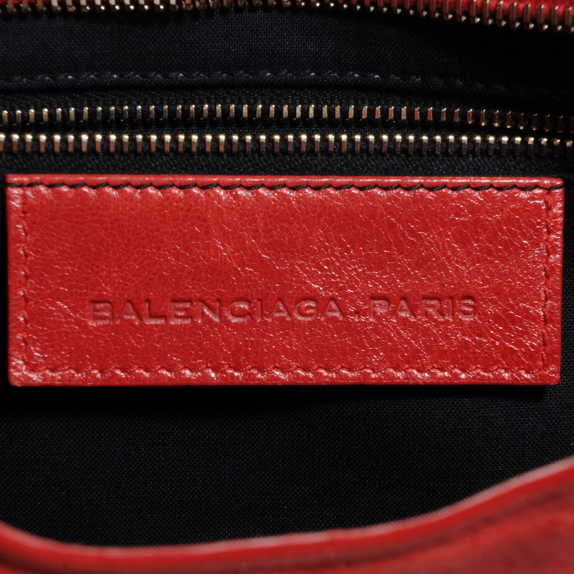 Balenciaga Agneau Laser Cut Cross Classic Gold Hardware City Tomate 7 of 11