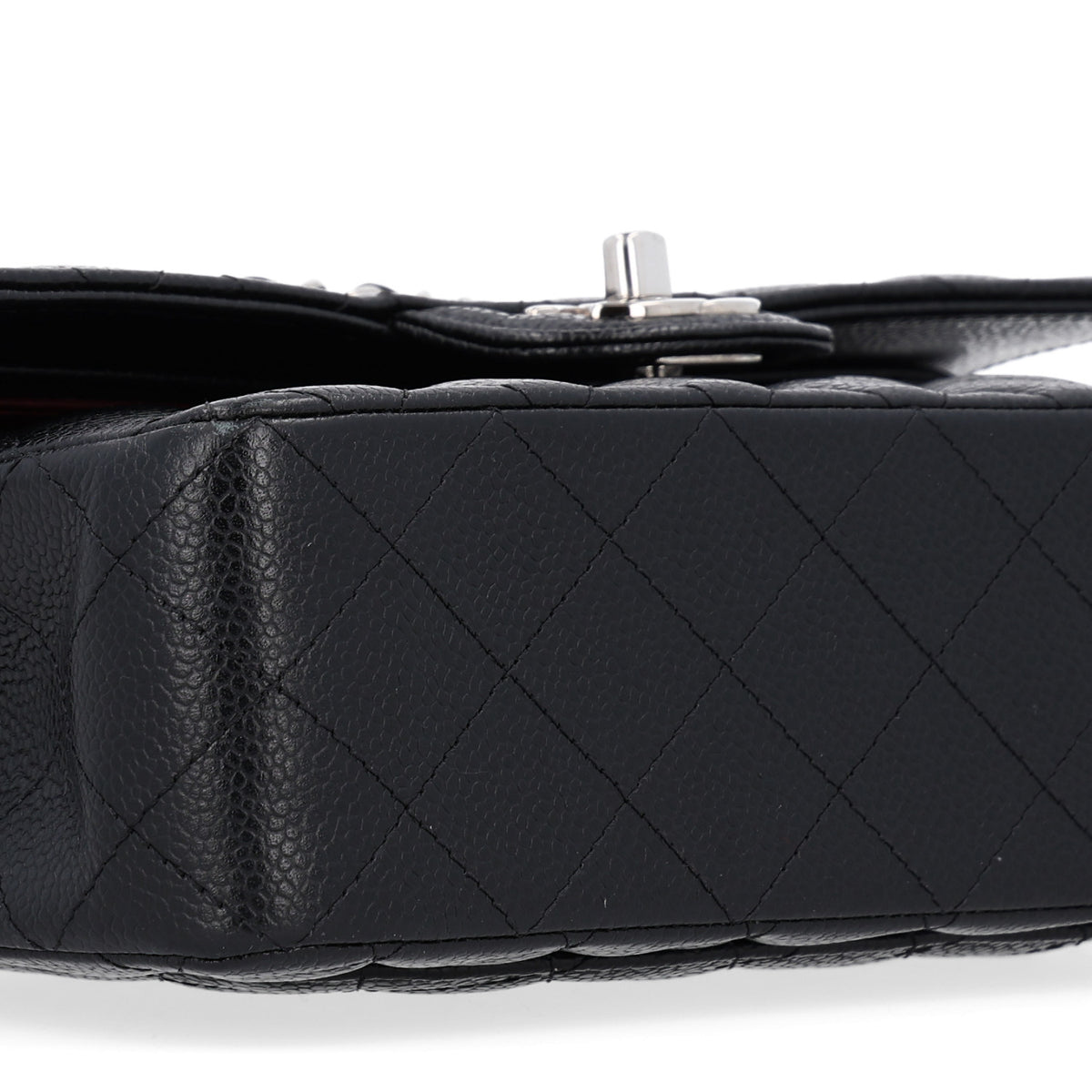 Caviar Quilted Small Double Flap Black