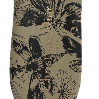 Christian Dior Canvas Embroidered Libellule Camouflage Dway Flat Slide Sandals 36 Natural Black 7 of 10