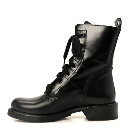 Louis Vuitton Calfskin Monogram Metropolis Flat Ranger Boots 37 Black 1 of 10