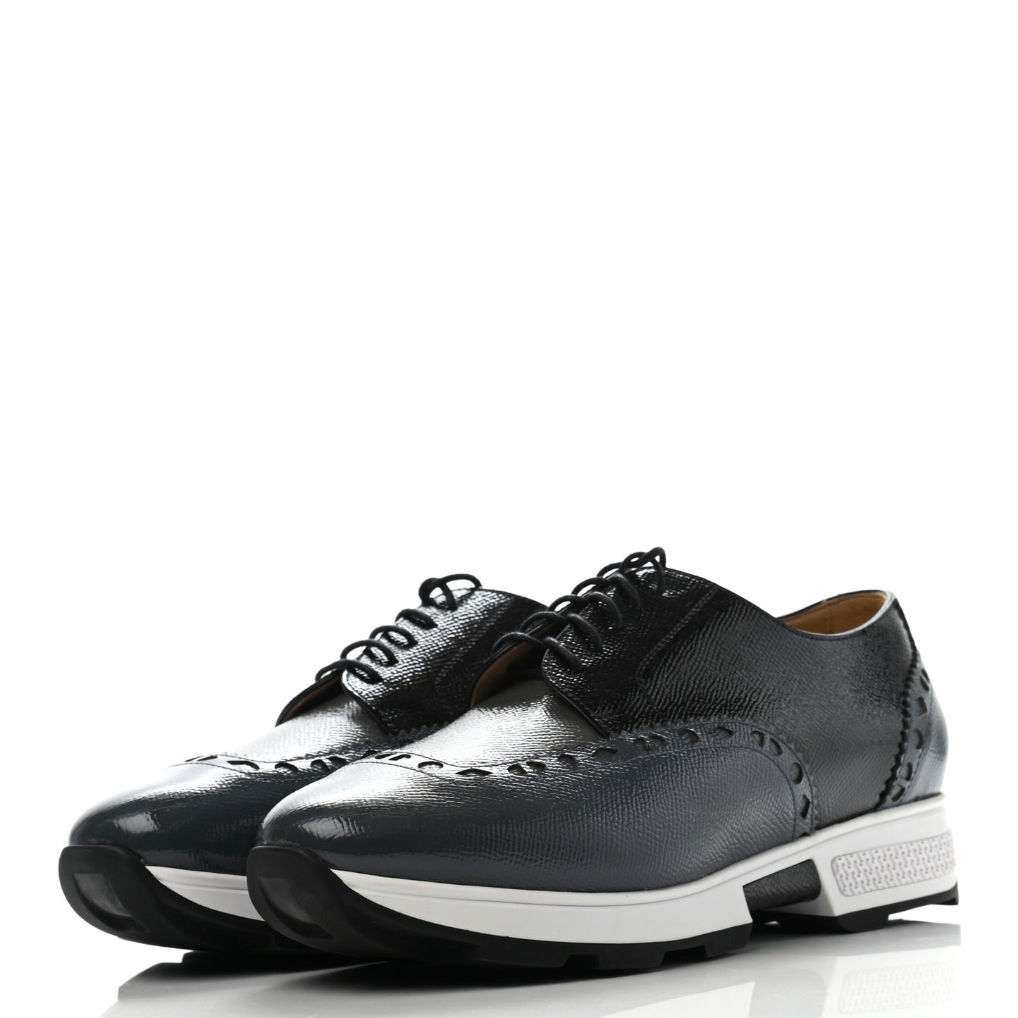 Patent Epsom Norton Richelieu Sneakers 39.5 Bleu Ardoise Gris