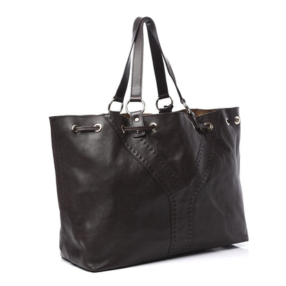 Saint Laurent Calfskin Reversible Double Sac Y Tote Gold Brown 2 of 8