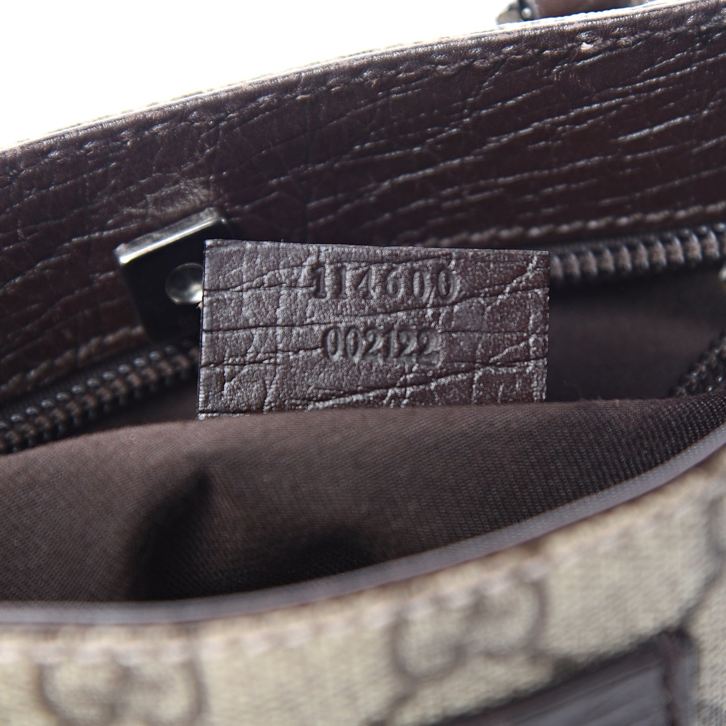 GG Supreme Monogram Mini Vertical Tote Dark Brown