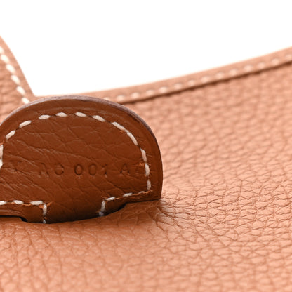 Hermes Taurillon Clemence Evelyne III PM Gold 7 of 10