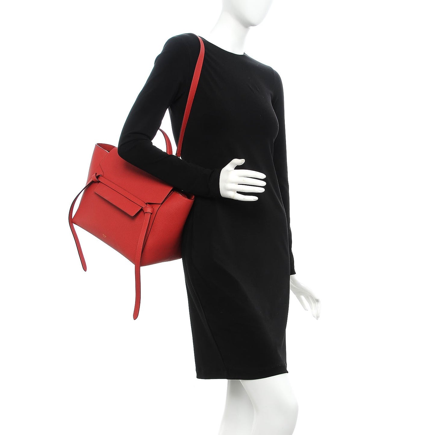 Grained Calfskin Mini Belt Bag Coquelicot