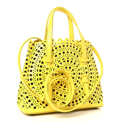 Alaia Calfskin Vienne Mina 20 Bag Citron 4 of 10