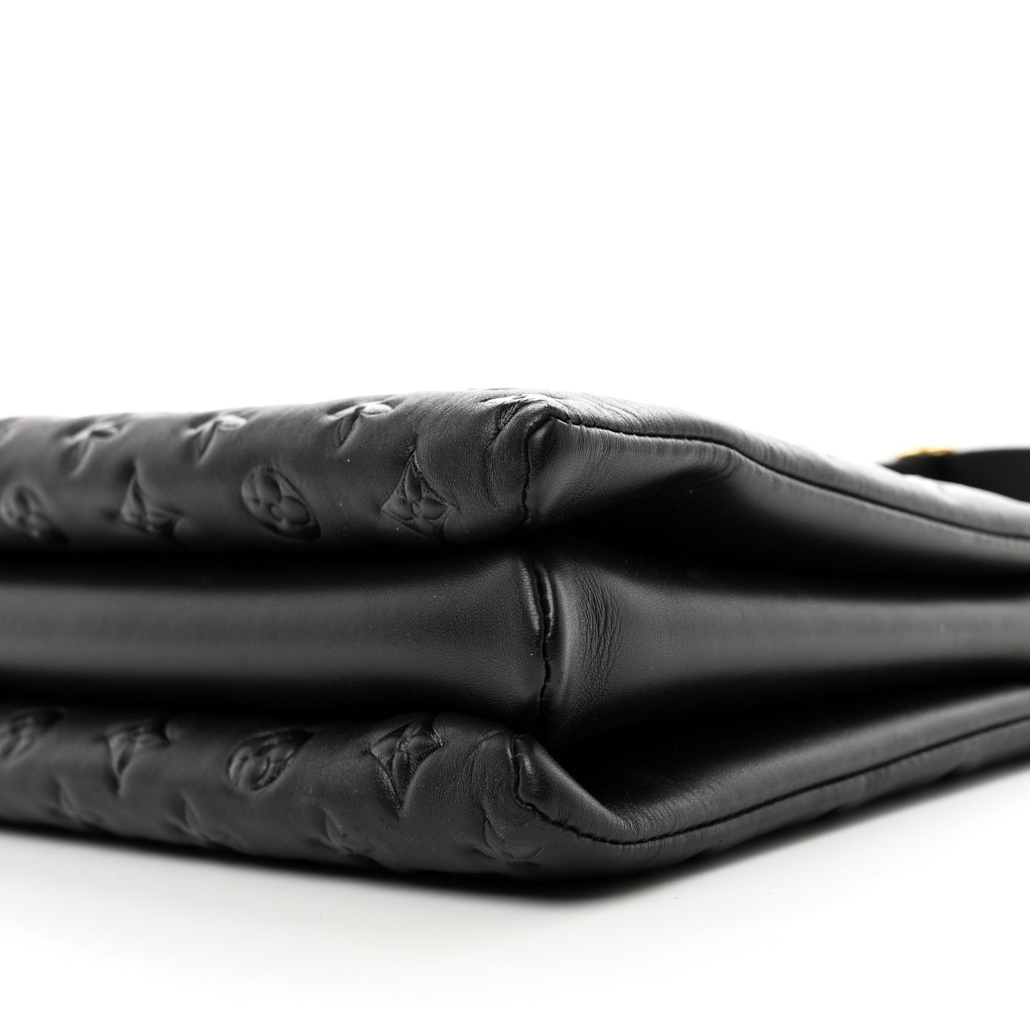 Lambskin Embossed Monogram Coussin MM Black