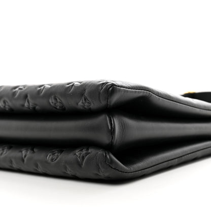 Louis Vuitton Lambskin Embossed Monogram Coussin MM Black 10 of 10