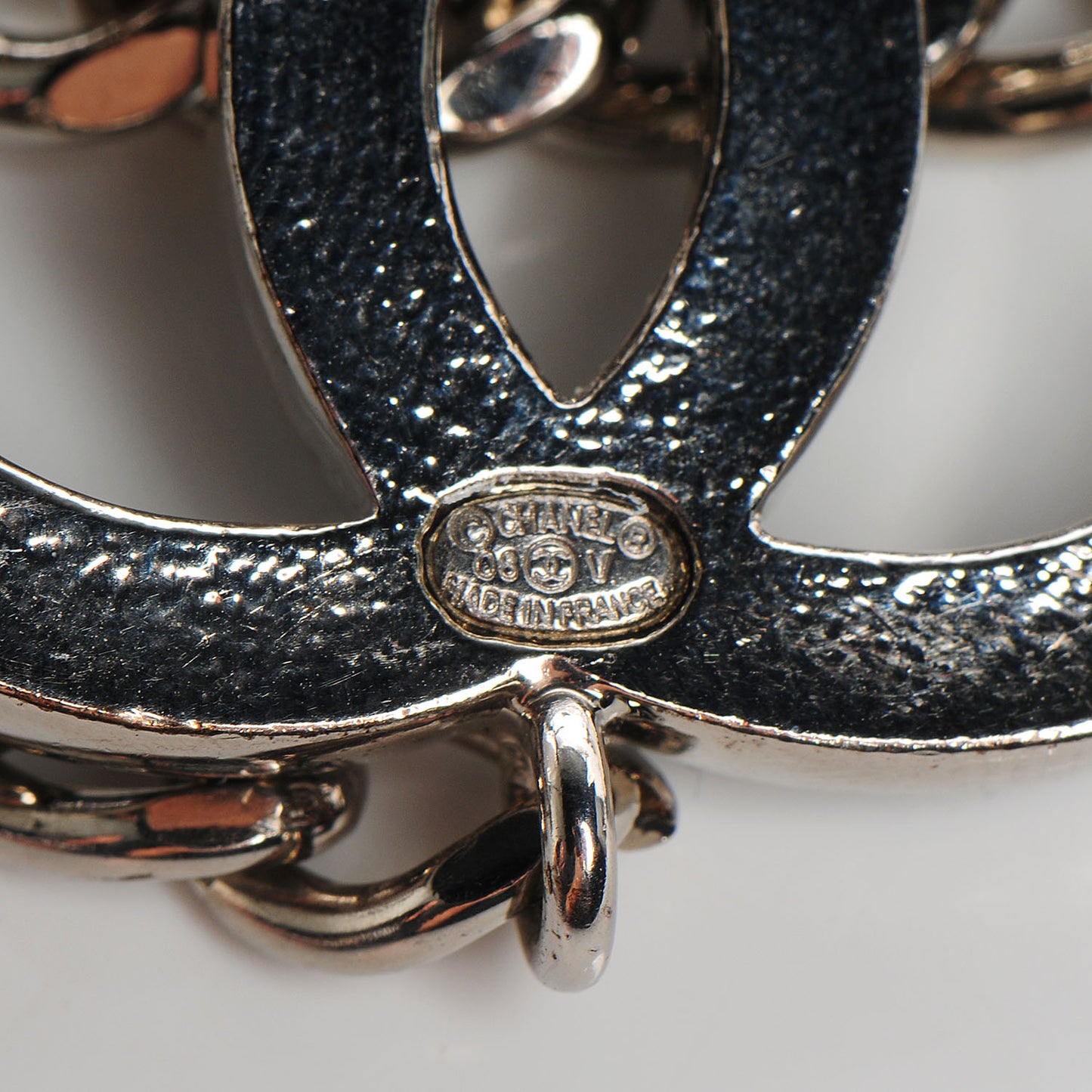 Enamel CC Ceinture Fantai Adjustable Belt Silver Black