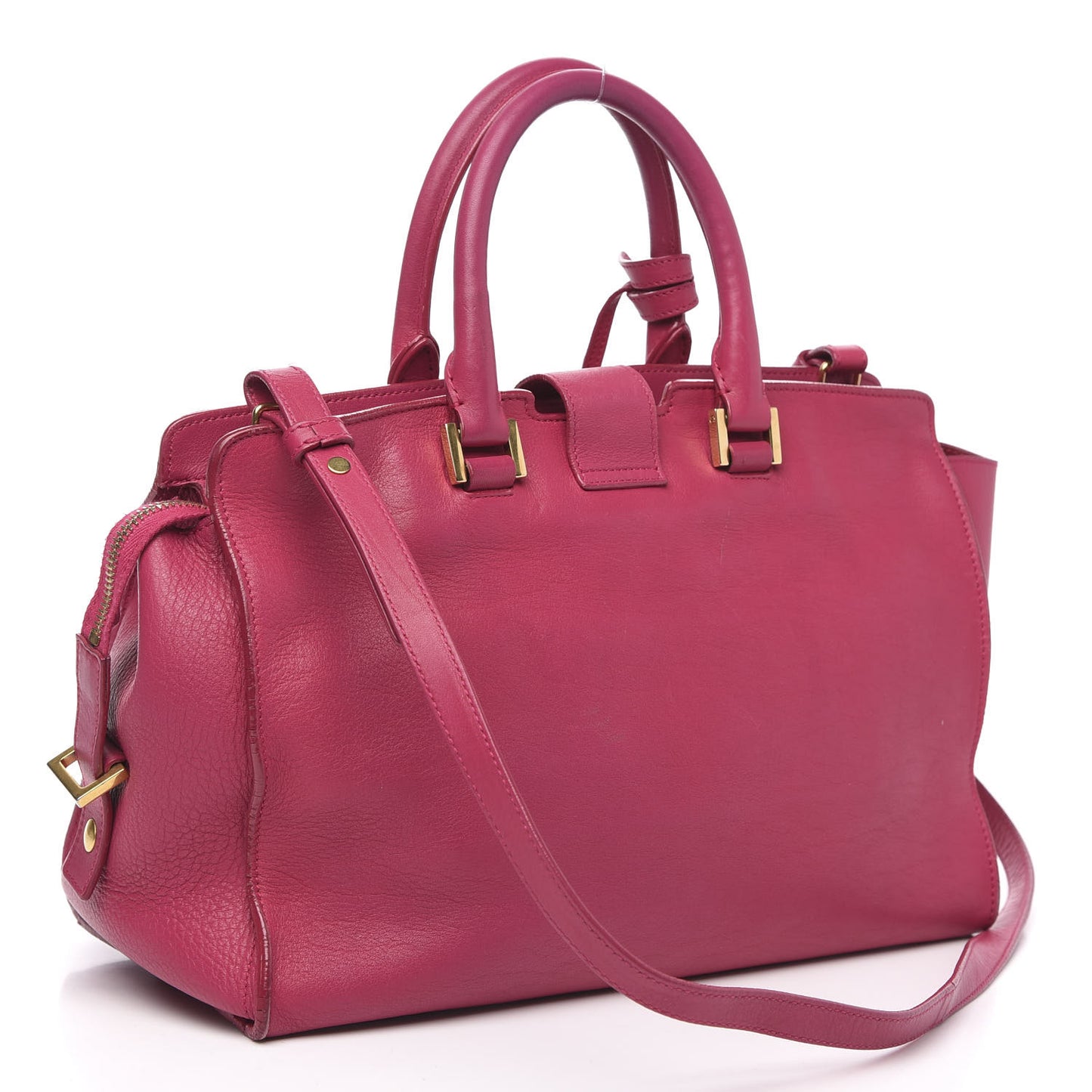 Calfskin Small Classic Y Cabas Fuchsia