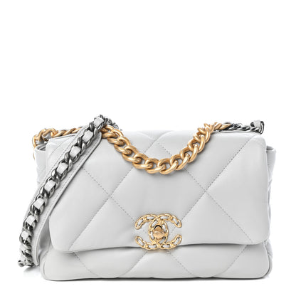 Chanel Lambskin Quilted Medium Chanel 19 Flap Grey 1 of 10