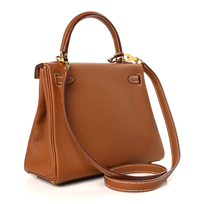 Hermes Togo Kelly Retourne 25 Gold 3 of 10