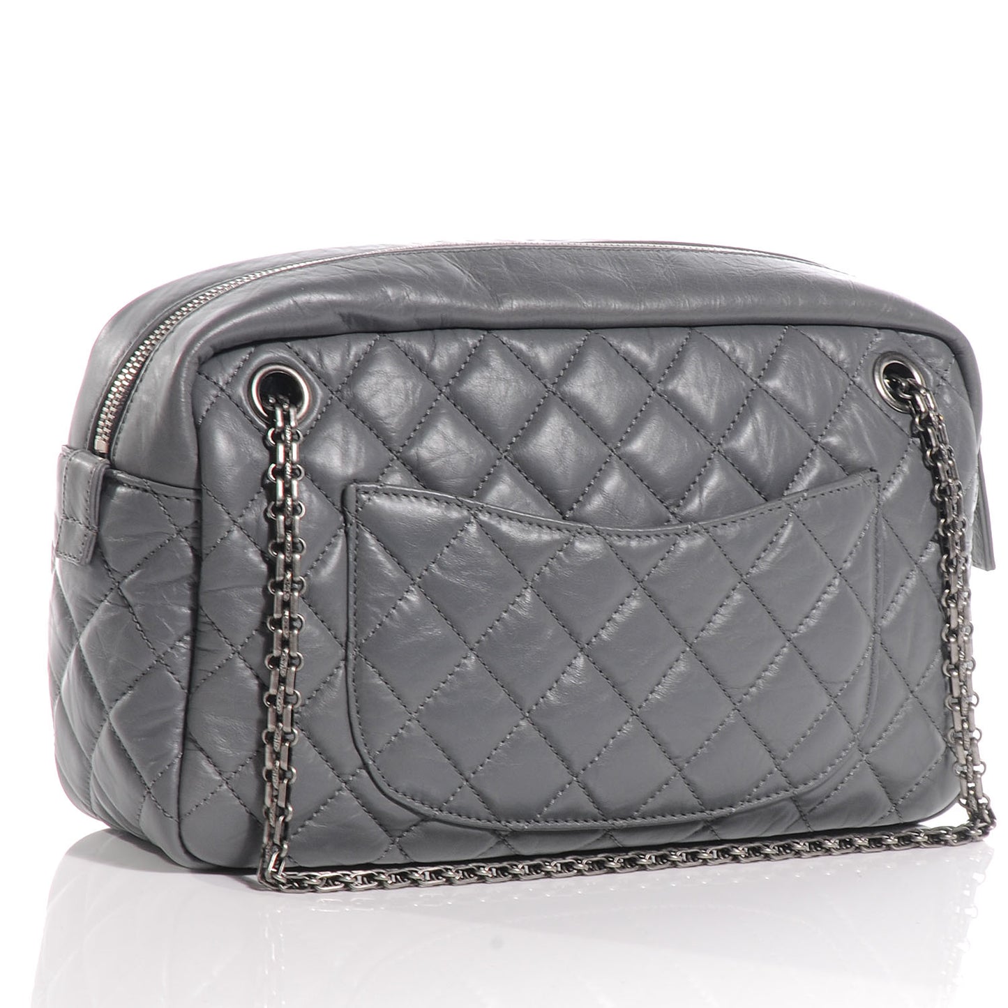 Aged Calfskin Reissue Medium Camera Case Gray