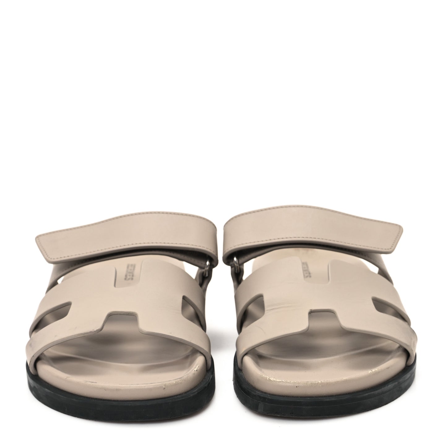 Calfskin Womens Chypre Sandals 36 Beige Mastic