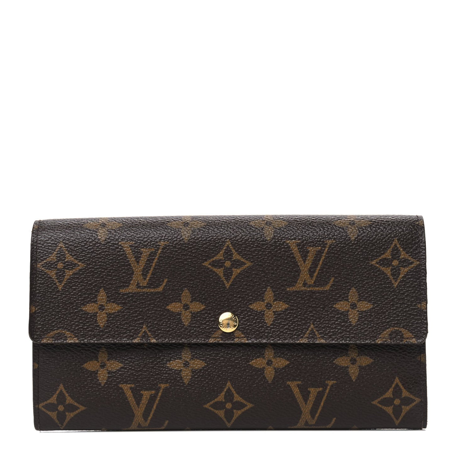 Monogram Leopard Sarah Wallet Rouge Fauviste