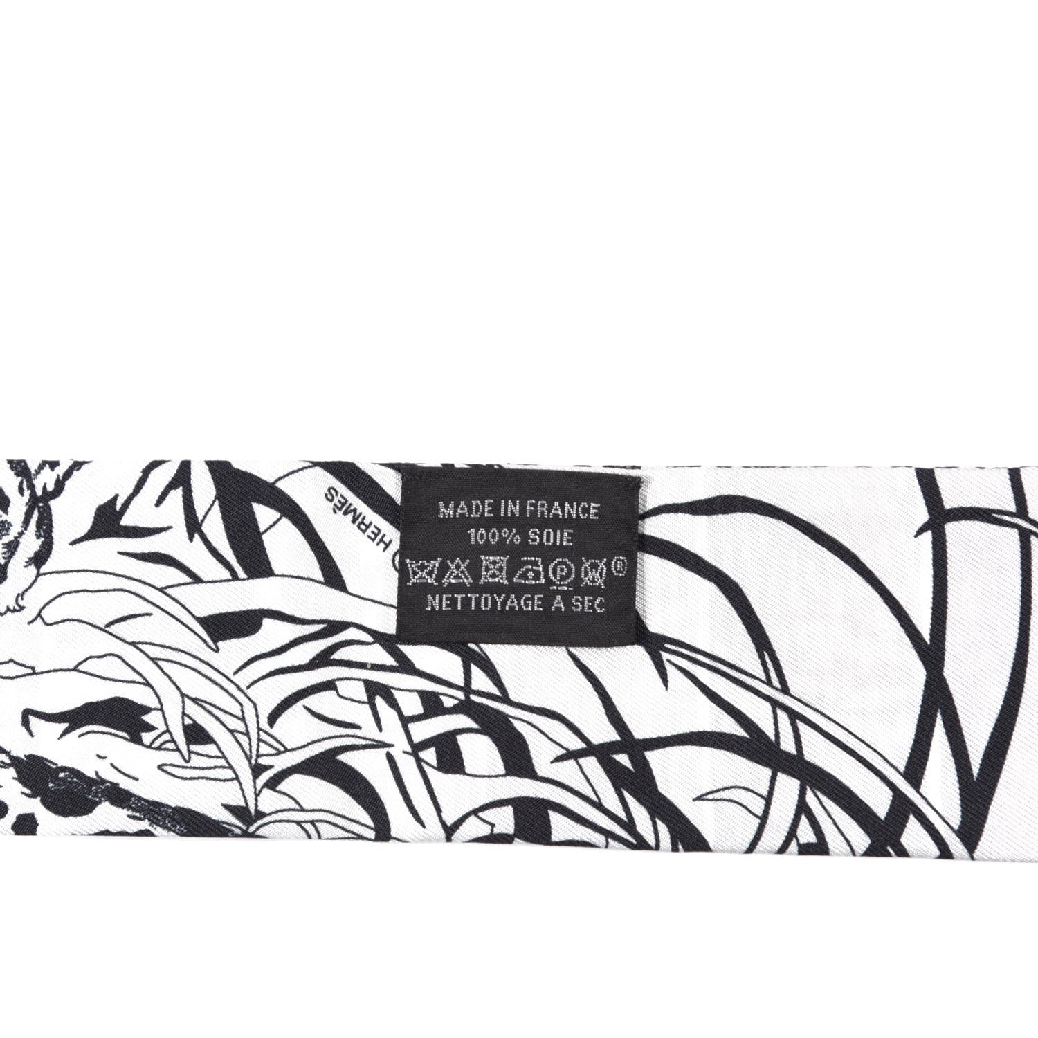 Hermes Silk Jungle Love Rainbow Twilly Gris Black White 2 of 4
