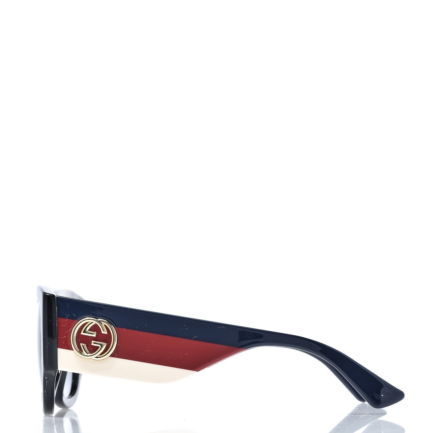 Acetate Web Oversized Frame Rectangle Sunglasses GG0276S Black