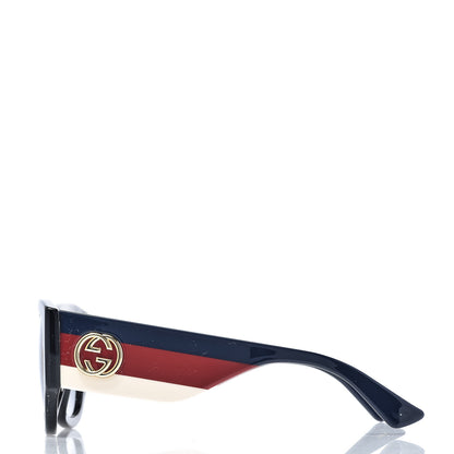 Gucci Acetate Web Oversized Frame Rectangle Sunglasses GG0276S Black 3 of 9