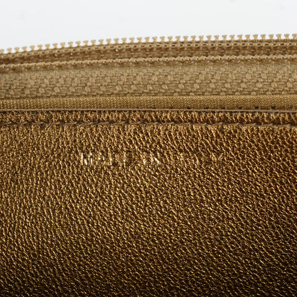 Chanel Metallic Lambskin Quilted Diamond CC Wallet On Chain WOC Bronze 7 of 8