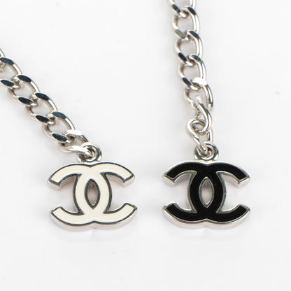 Chanel Enamel Camellia Chain Belt Silver White 4 of 5