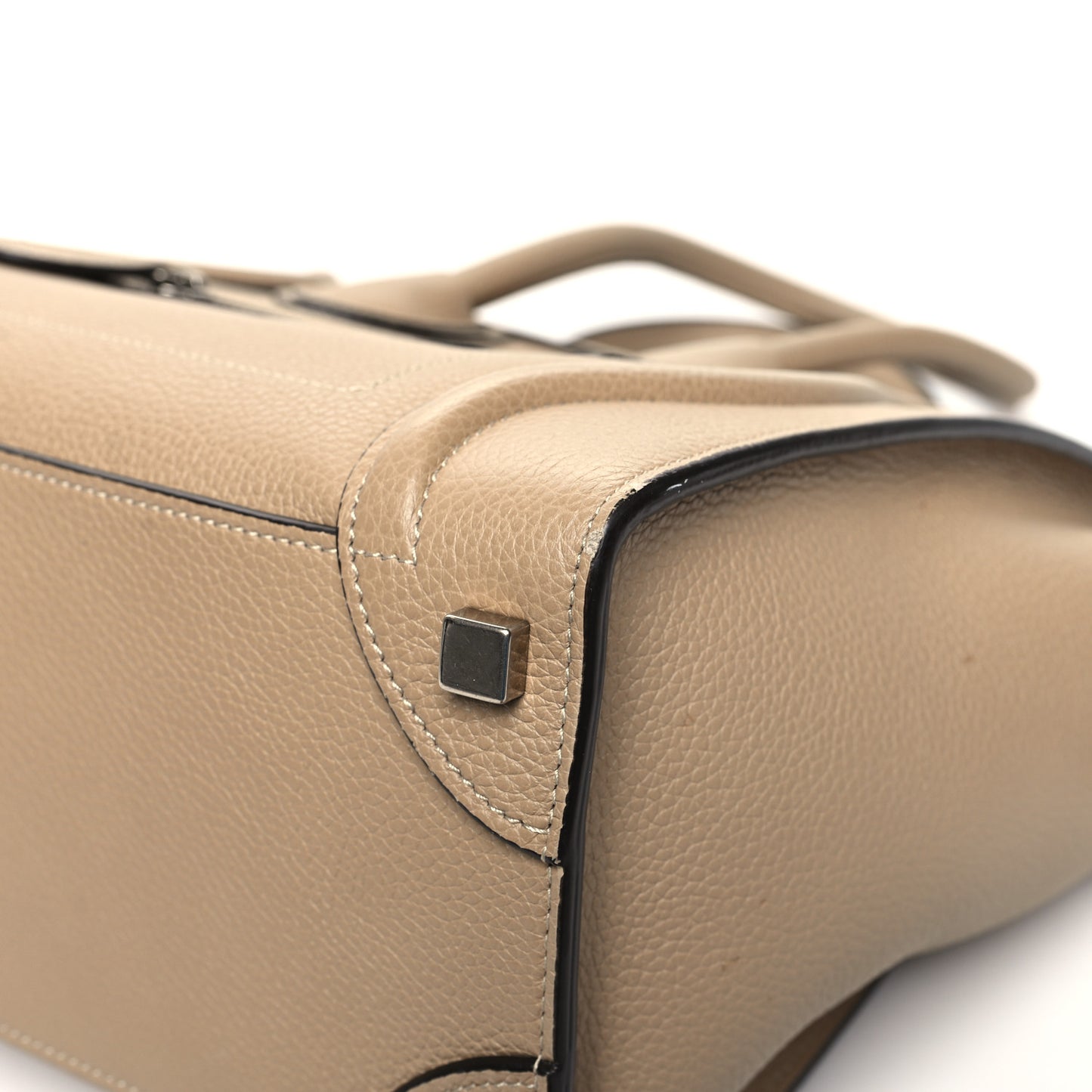 Drummed Calfskin Micro Luggage Dune