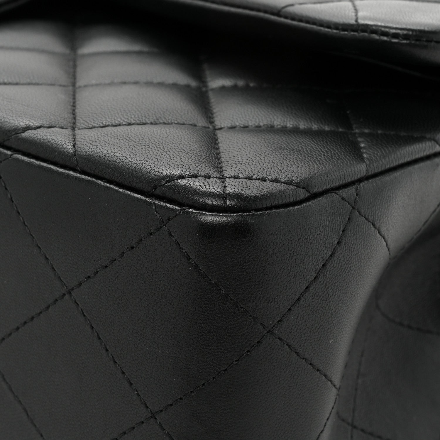 Chanel Lambskin Quilted Jumbo Double Flap Black 17 of 21