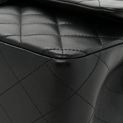Chanel Lambskin Quilted Jumbo Double Flap Black 17 of 21