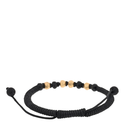 David Yurman 18K Yellow Gold Black Onyx Nylon Fortune Woven Bracelet Black 2 of 3