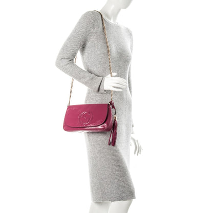 Gucci Patent Medium Soho Flap Crossbody Bright Bougainvillea 2 of 7