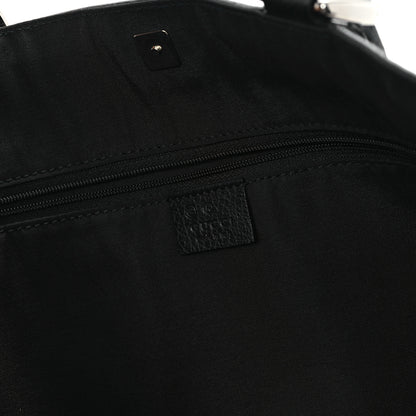 Gucci Denim Monogram Large Abbey Tote Black 6 of 10