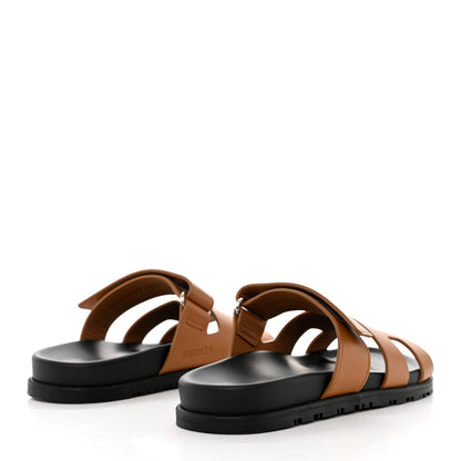 Hermes Calfskin Womens Chypre Sandals 37 Naturel 4 of 10