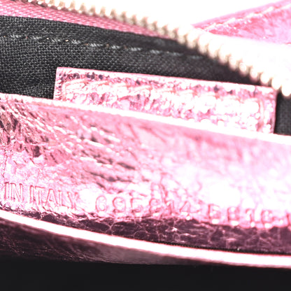 Balenciaga Metallic Agneau Arena Crystal Le Cagole Mini Purse With Chain Met Pink 8 of 11
