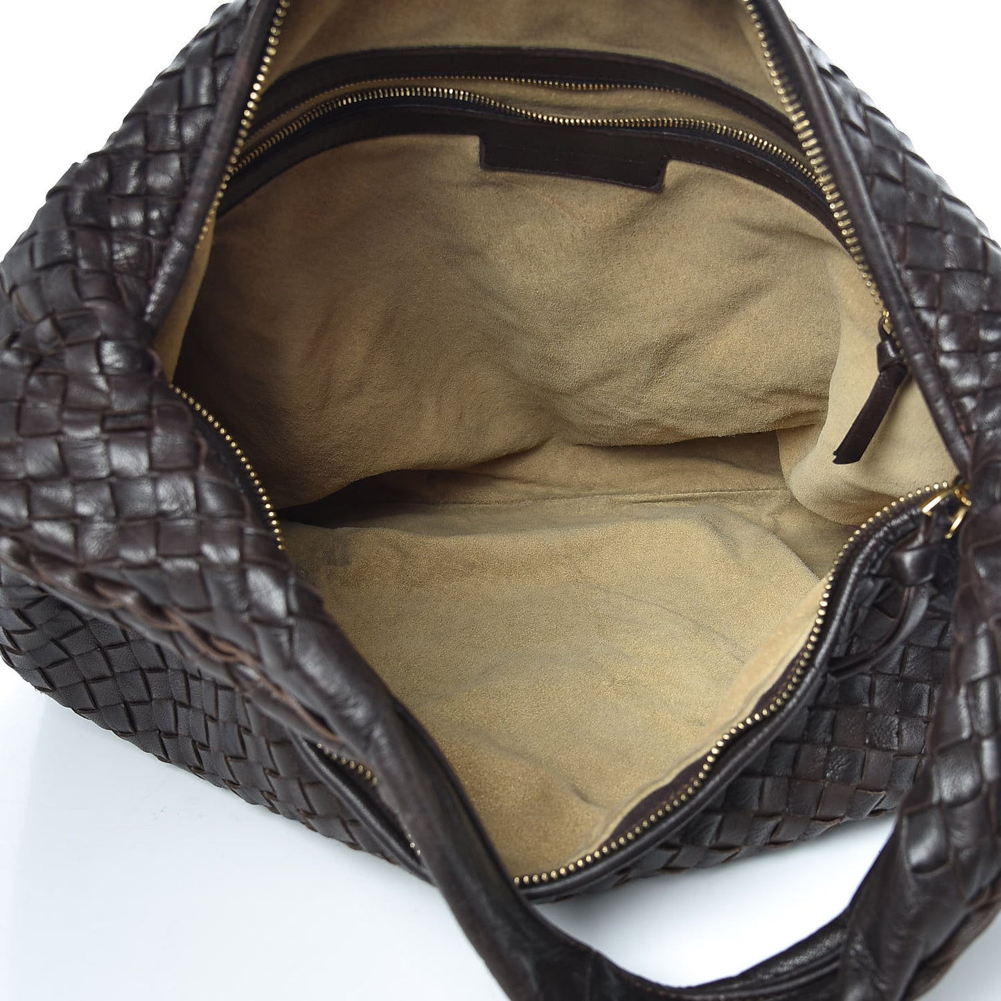 Nappa Intrecciato Large Veneta Hobo Ebano
